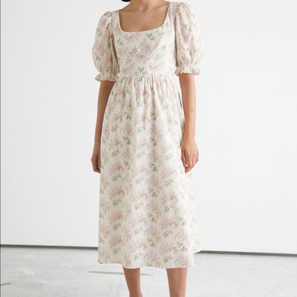 & Other Stories Dresses & Skirts - & Other Stories Floral Puff Sleeve Midi Dress